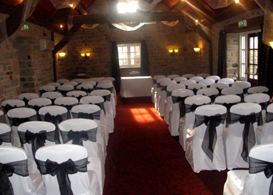 Chair Covers for a wedding at Tankersley Manor in Barnsley, South Yorkshire