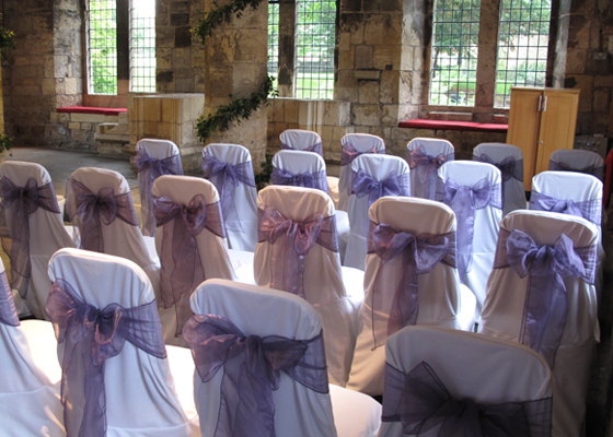 Chair Covers by Sweetly Seated for a wedding at Hospitum in York